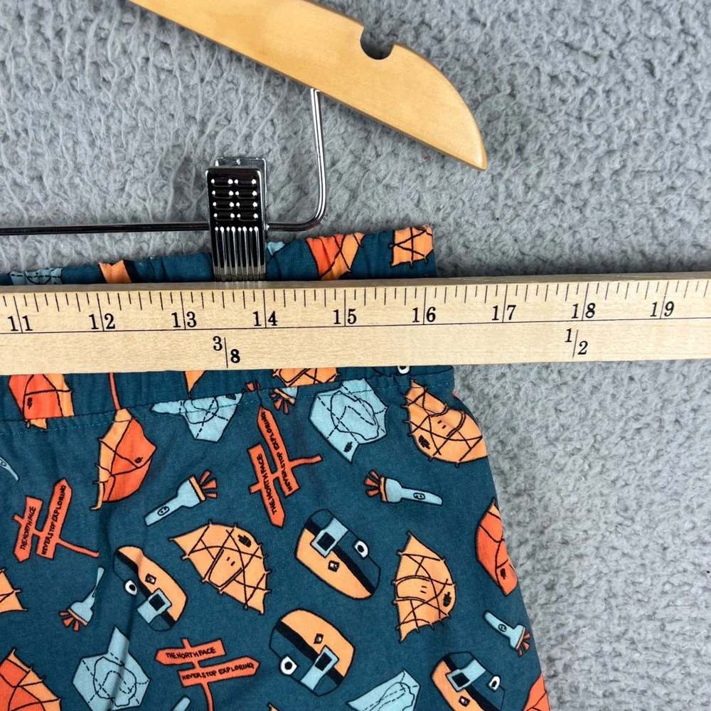 The North Face Mens Class V Camping Print Shorts Teal Orange‎ Large Novelty L